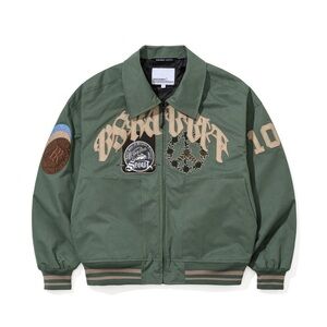 BSRABBIT Crest Patch Varsity Jacket Green XL Never Been Worn